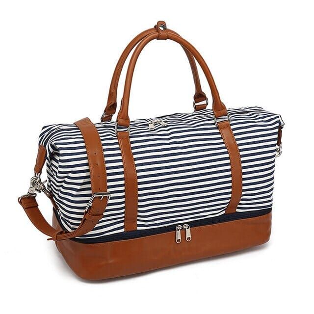 accessoire de mode femme sac rayures marines