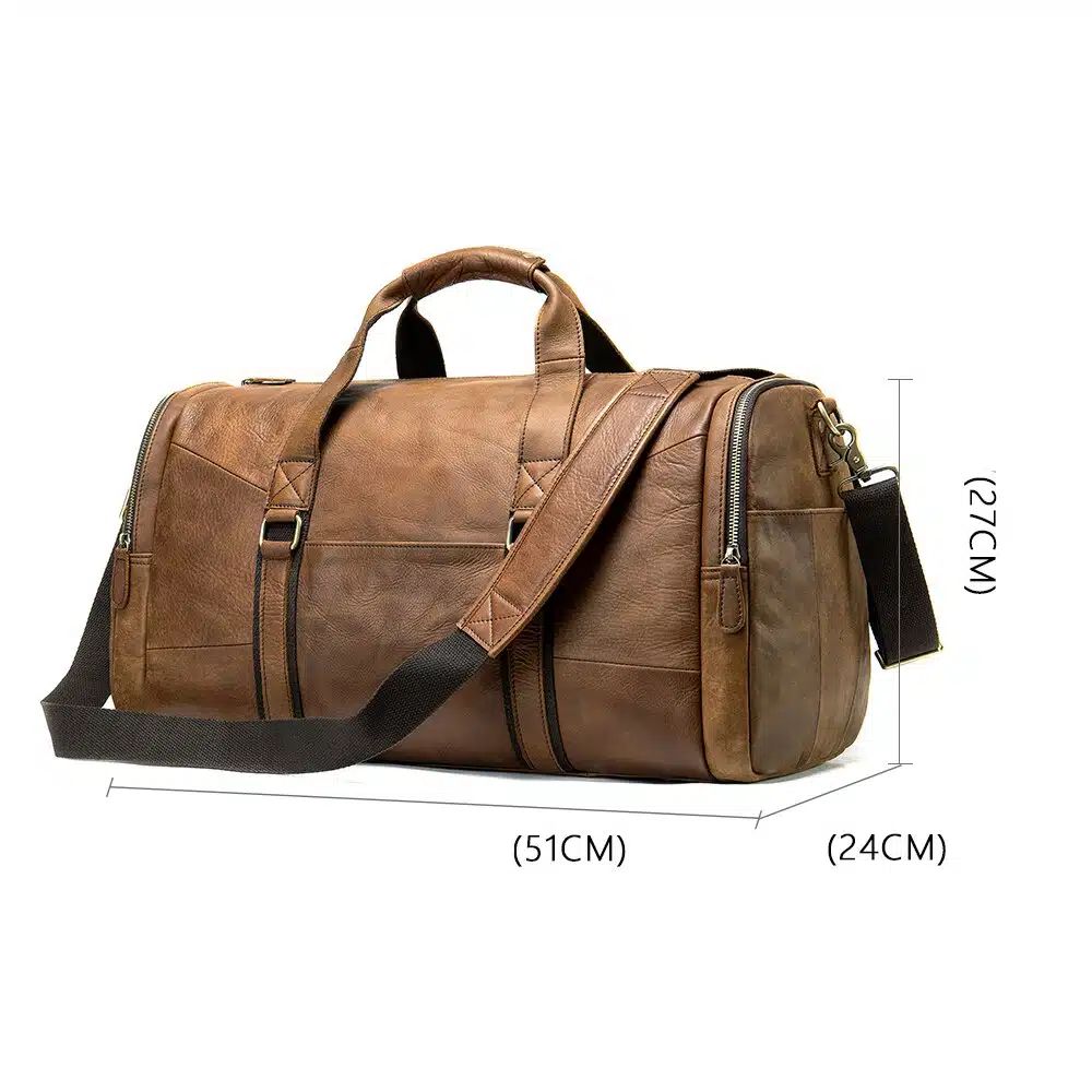 accessoire de voyage vintage en bandoulière