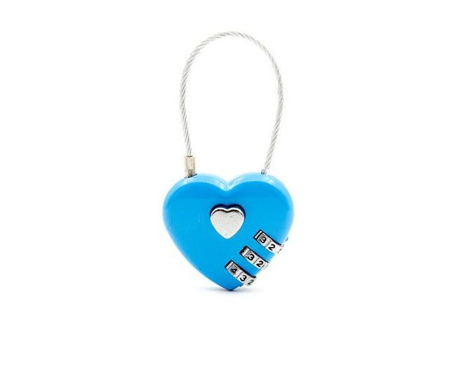 cadenas design heart lock pour valise