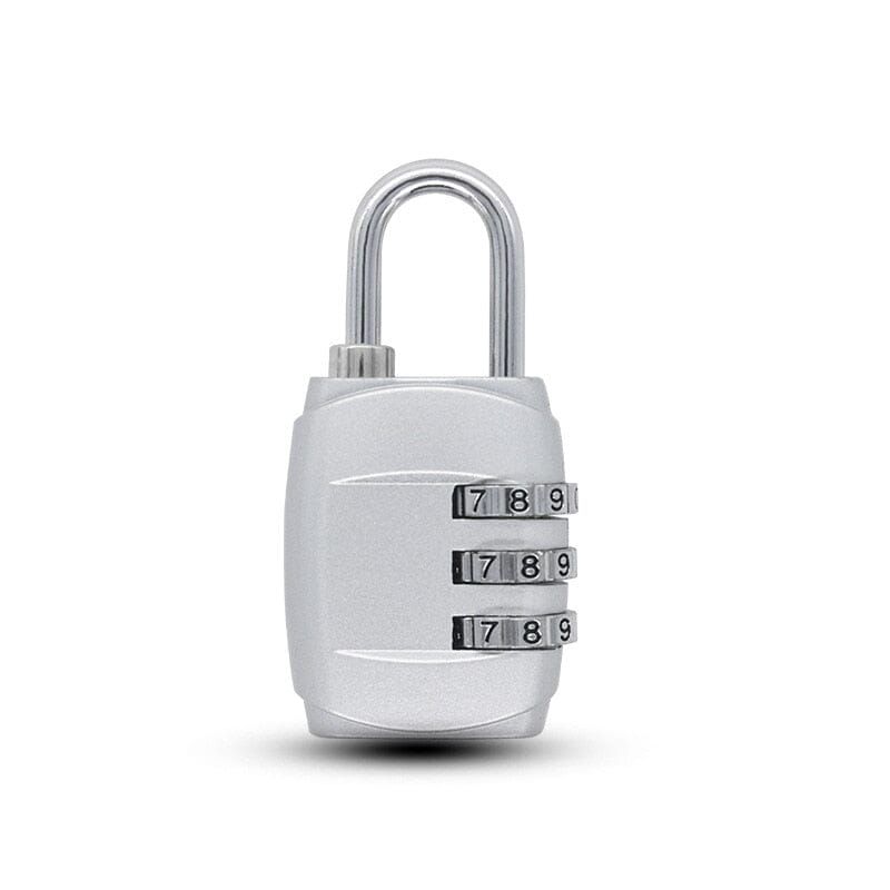 cadenas valise à code 3 chiffres gris