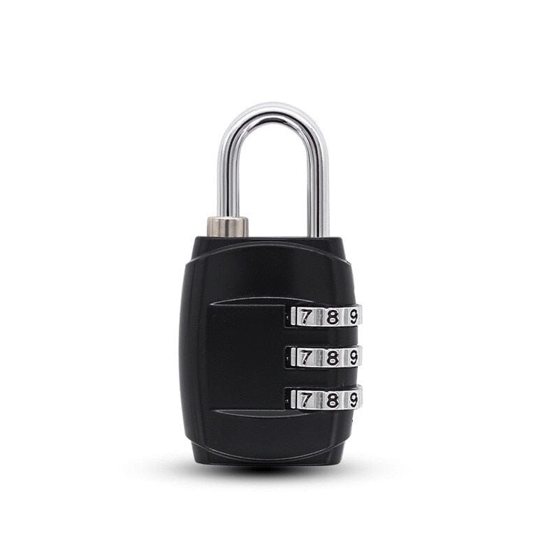 cadenas valise à code 3 chiffres noir