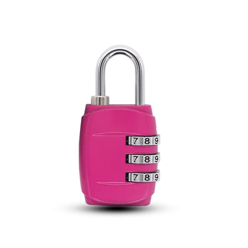 cadenas valise à code 3 chiffres rose