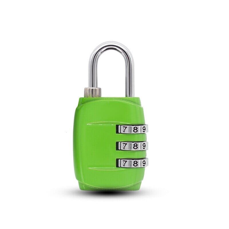 cadenas valise à code 3 chiffres vert