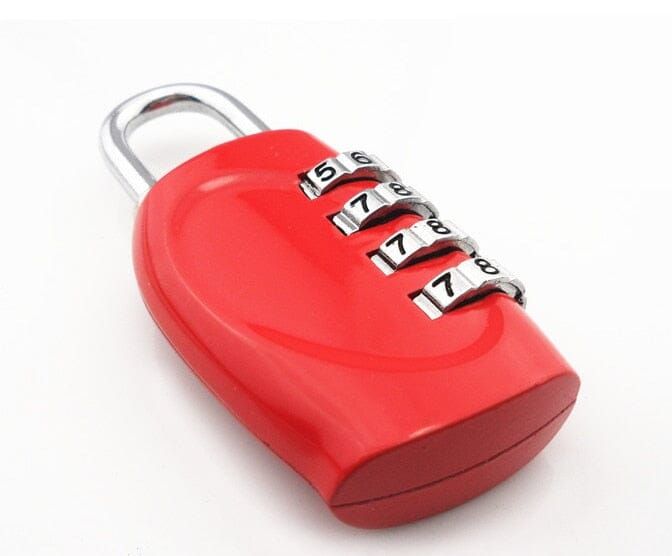 cadenas valise à code 4 chiffres rouge