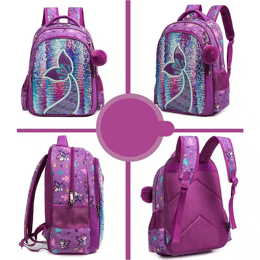 cartable à paillettes pour fille