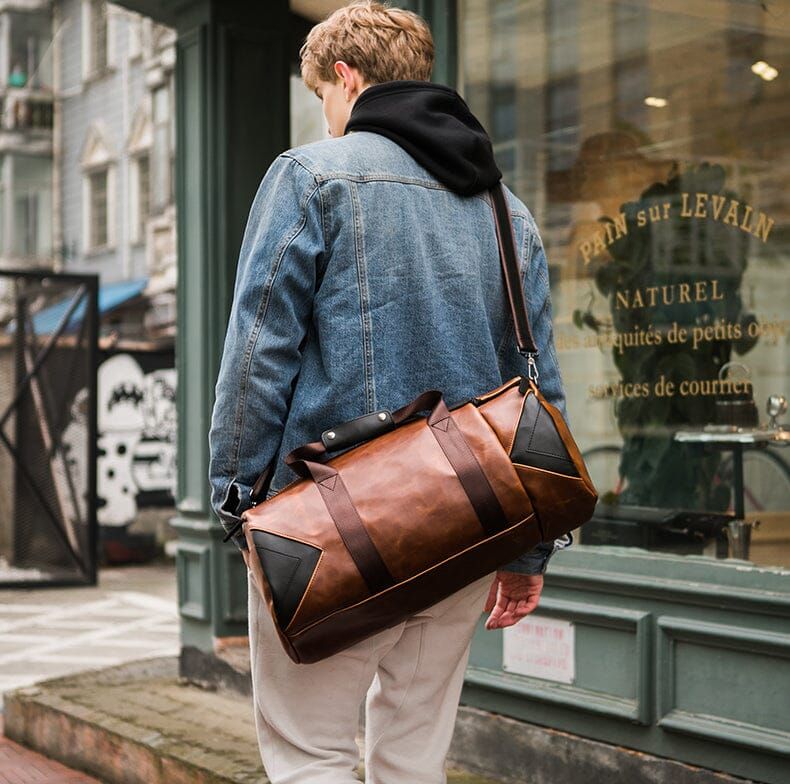 duffle bag marron