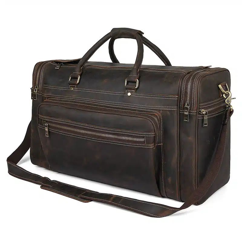 grand sac de voyage en cuir élégant