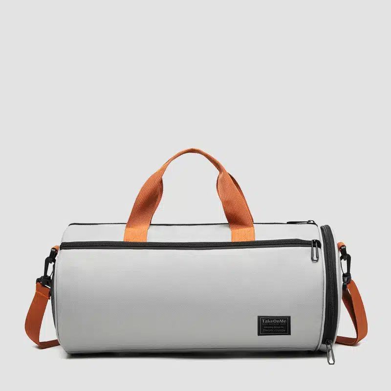 petit sac de voyage femme gris arrondi