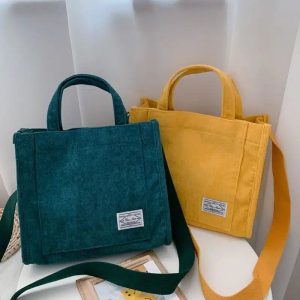 petit sac en velours côtelé tendance pour femmes