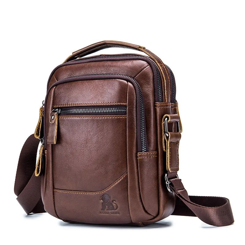 sac à bandoulière en cuir pour homme vintage