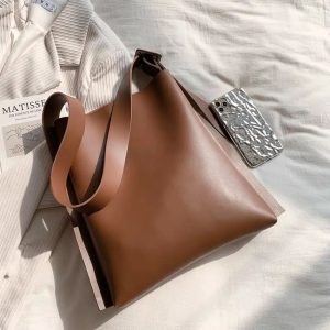 sac à bandoulière grande capacité fourre-tout rectangulaire pour femme