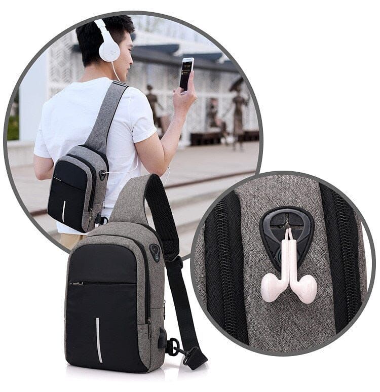 Sac à Bandoulière USB idéal pour les voyages