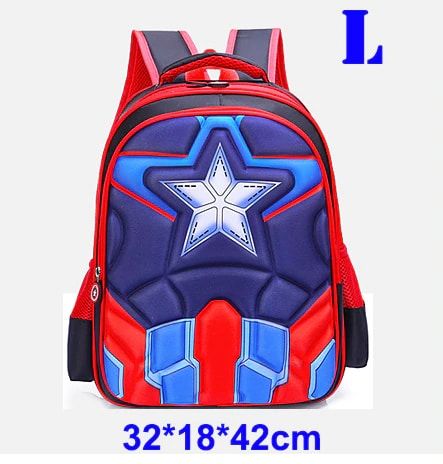 sac à dos bleu rouge motif étoile pour enfant