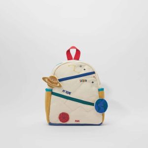 sac à dos brodé en toile de coton pour enfant
