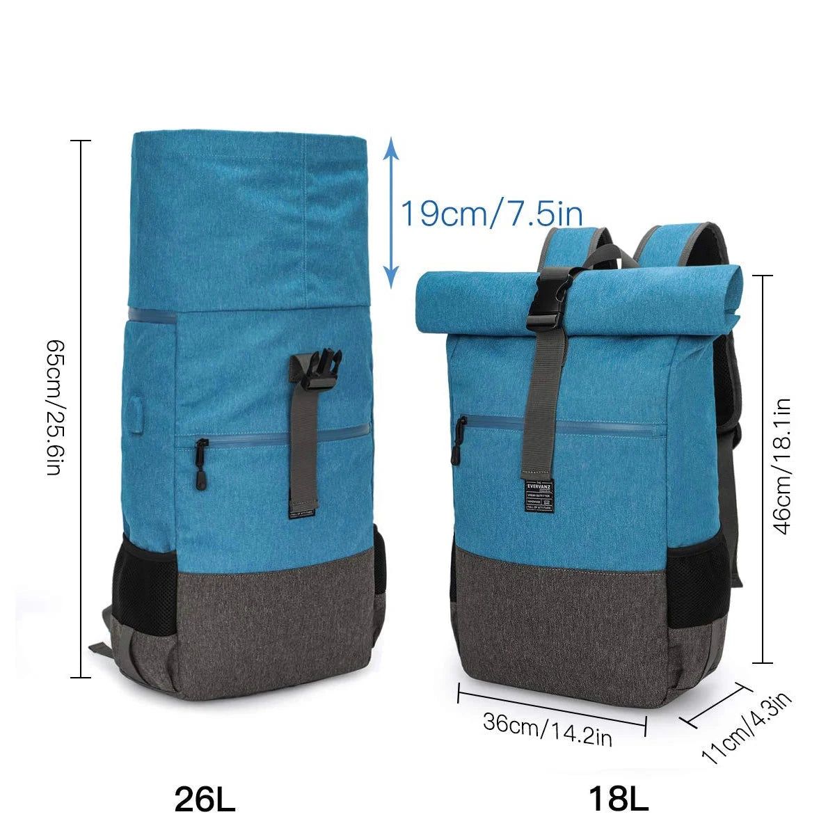 sac à dos commute roll-top