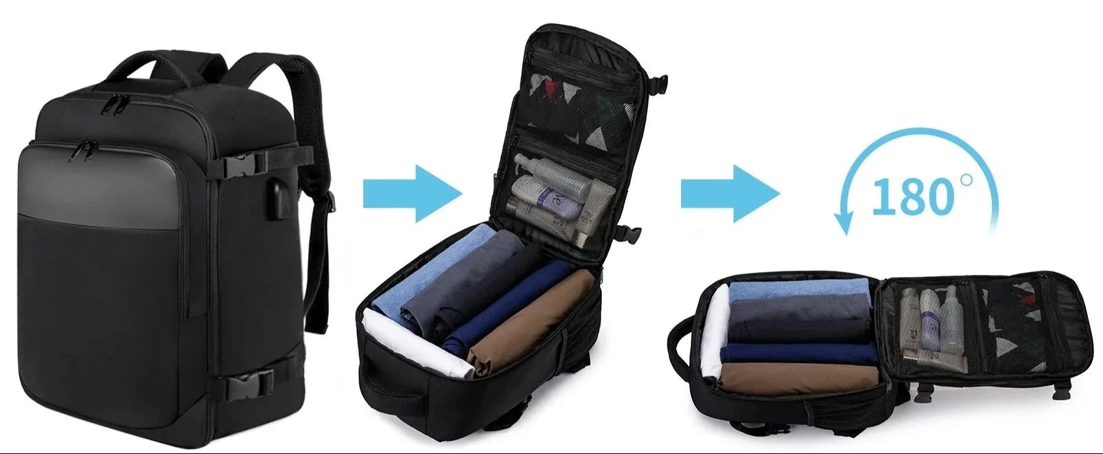 sac à dos compact pour voyage en avion