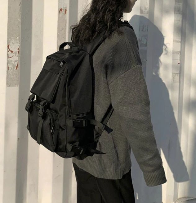 sac à dos de voyage en toile noire