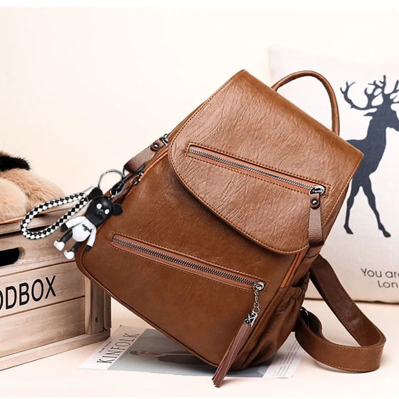 sac à dos en cuir pour femme tendance vintage