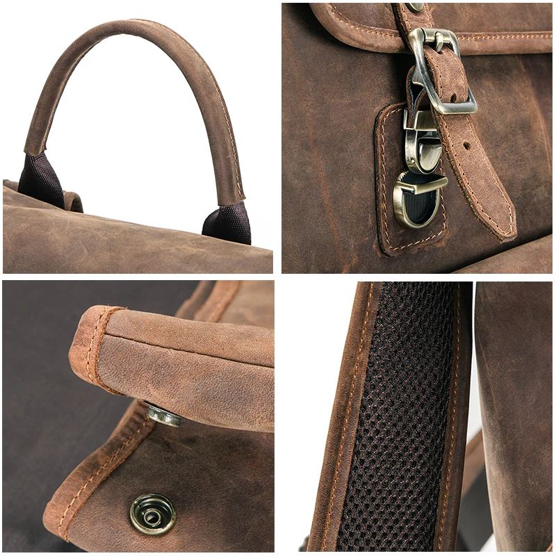sac à dos en cuir style vintage