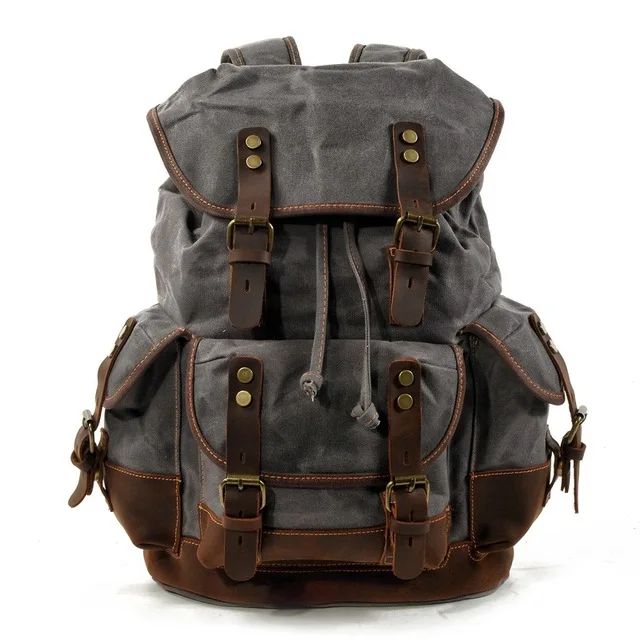 sac à dos en cuir vintage