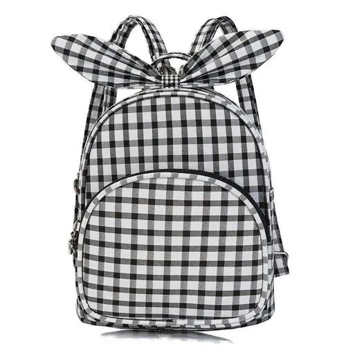 sac à dos en tissu à carreaux