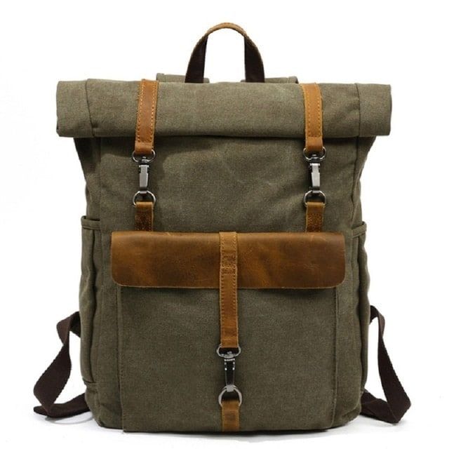 sac à dos en toile avec look vintage