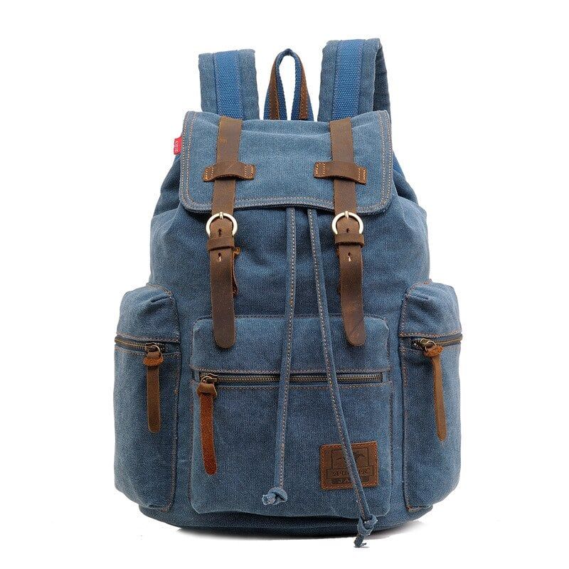 sac à dos en toile avec plusieurs compartiments