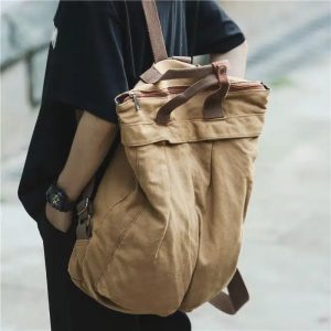 sac à dos en toile de couleur unie