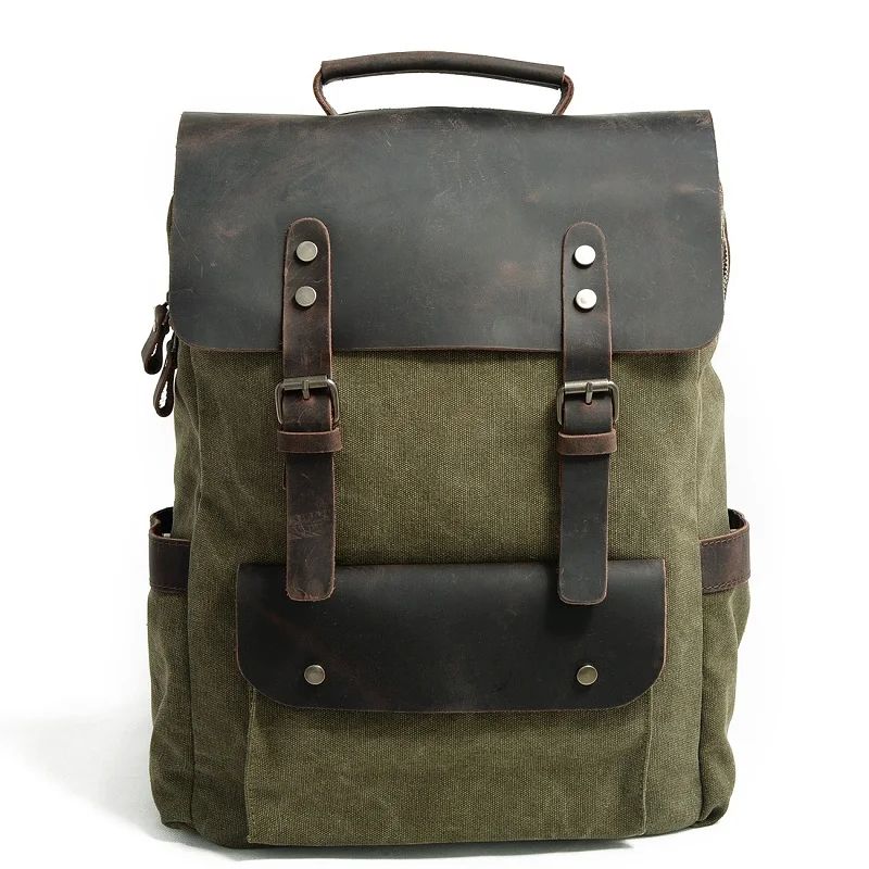 sac à dos en toile style vintage