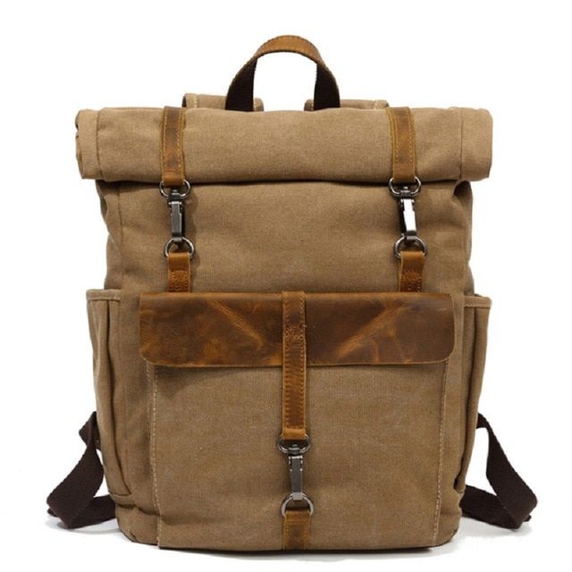 sac à dos en toile style vintage