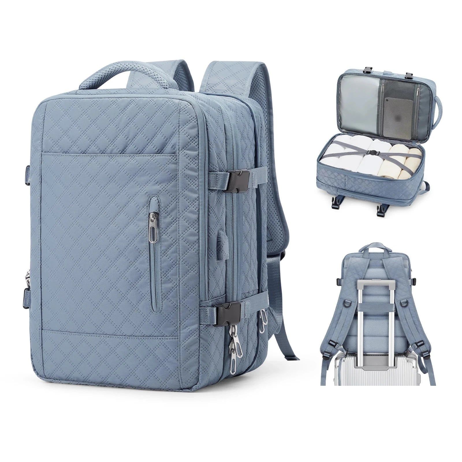 sac à dos féminin matelassé en tissu