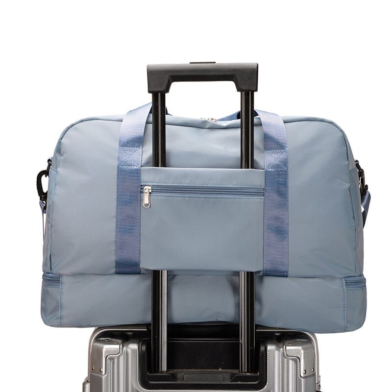 sac à dos femme compartiment chaussures bleu ciel