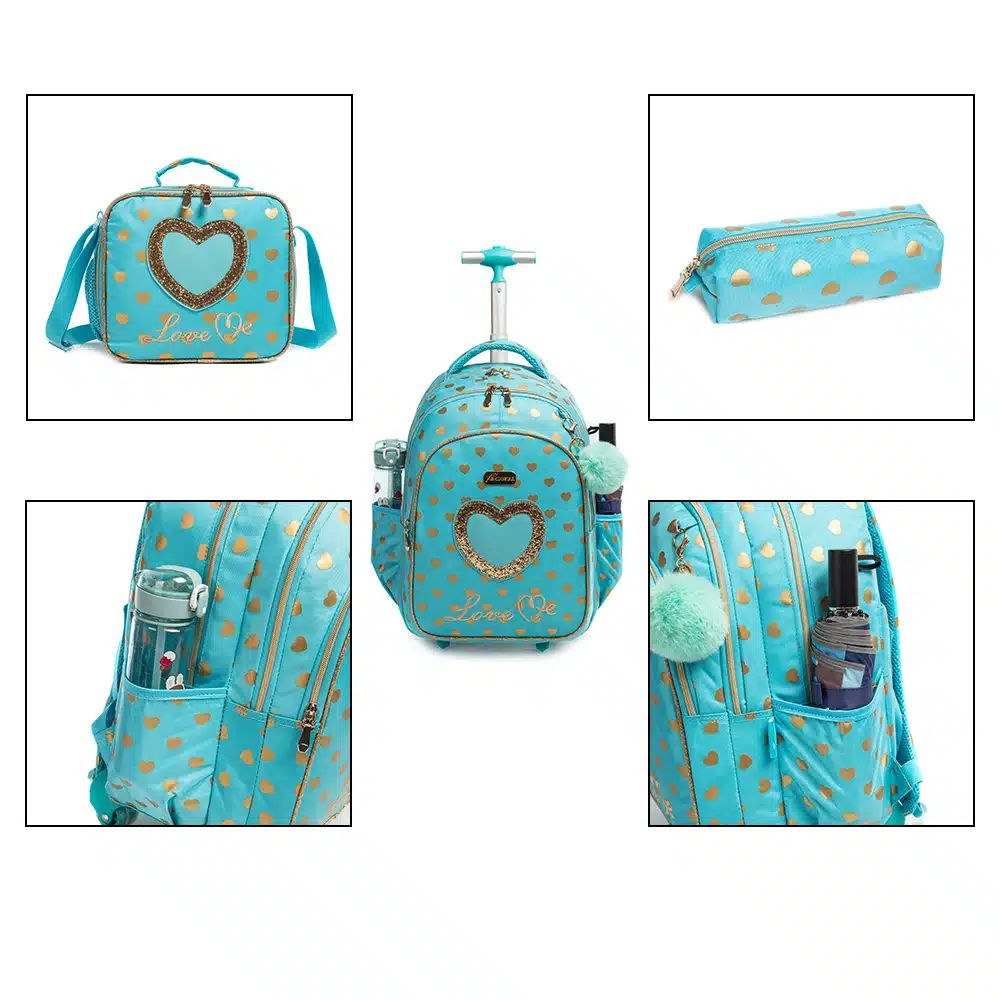 sac à dos fille assorti trousse et sac à bandoulière