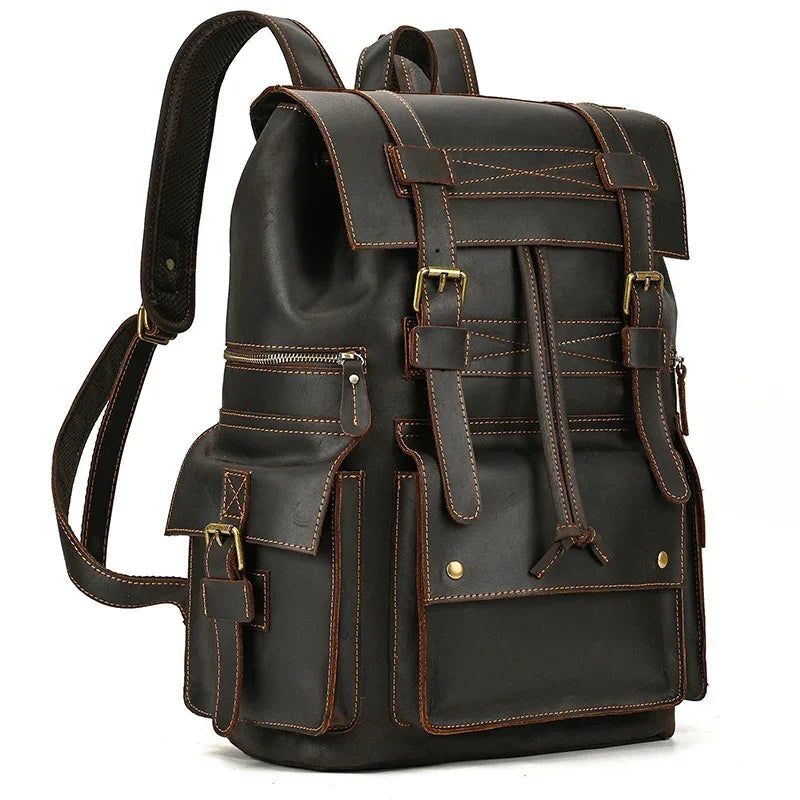 sac à dos homme avec poches en cuir
