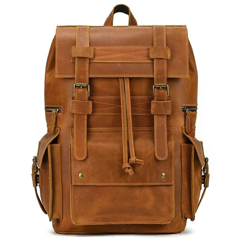 sac à dos homme en cuir naturel
