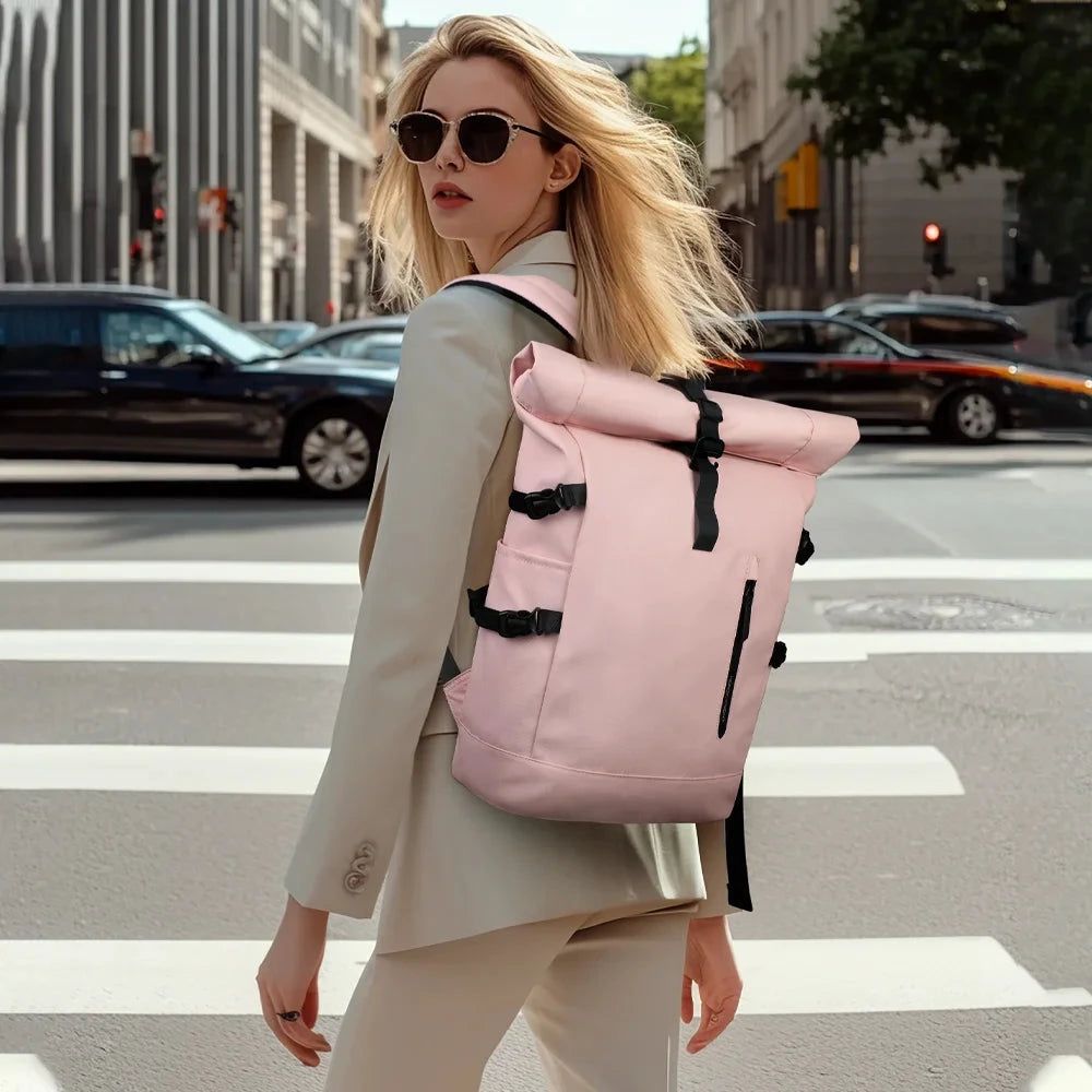 sac à dos imperméable roll top pour femme