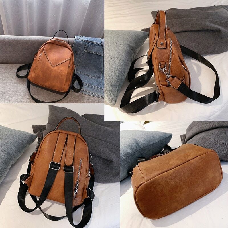 sac à dos marron pour femme tendance vintage