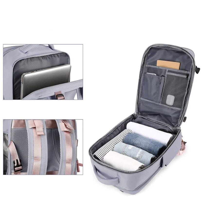 sac à dos pour cabine d'avion élégant femme