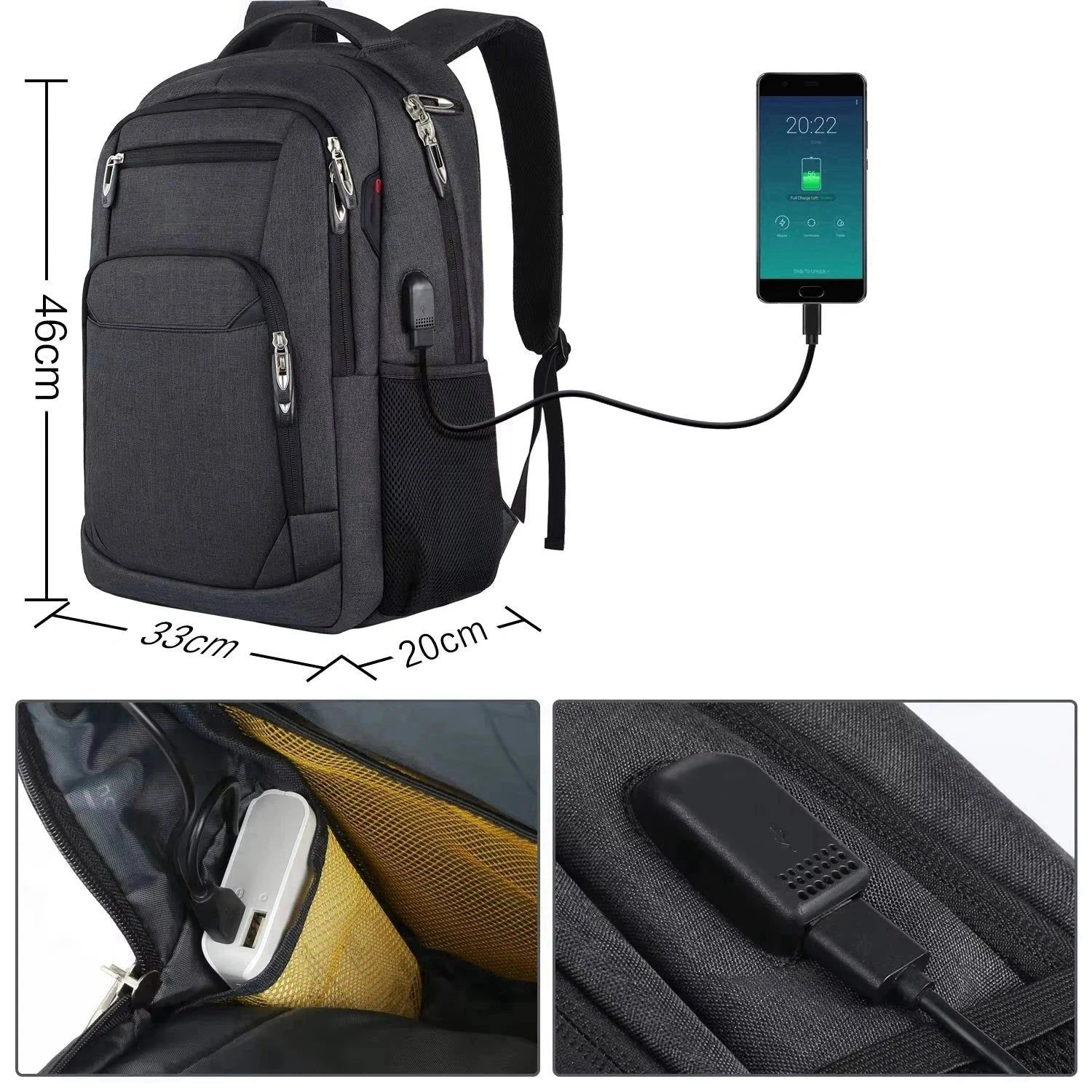 sac à dos pour homme avec compartiment PC