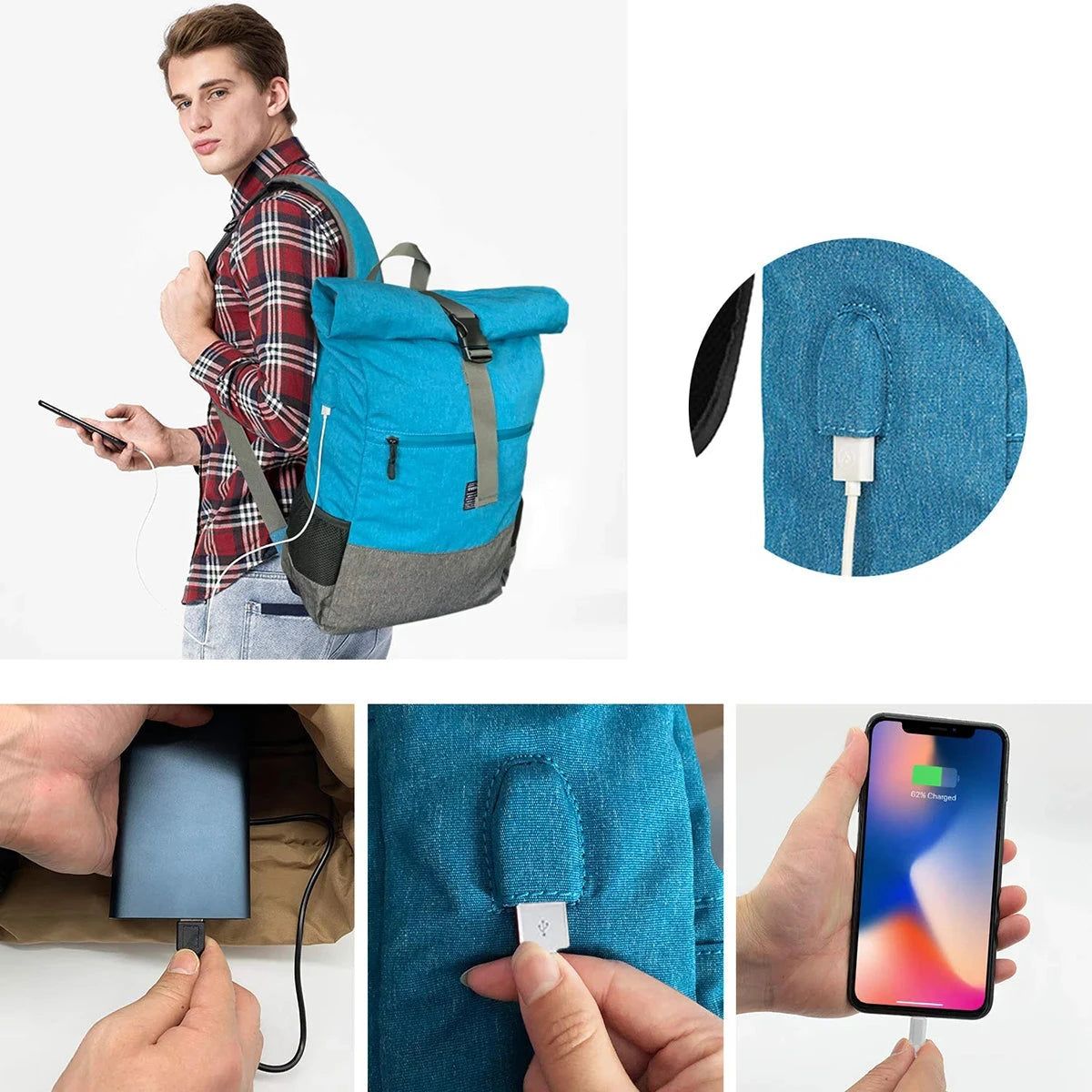 sac à dos roll-top pratique