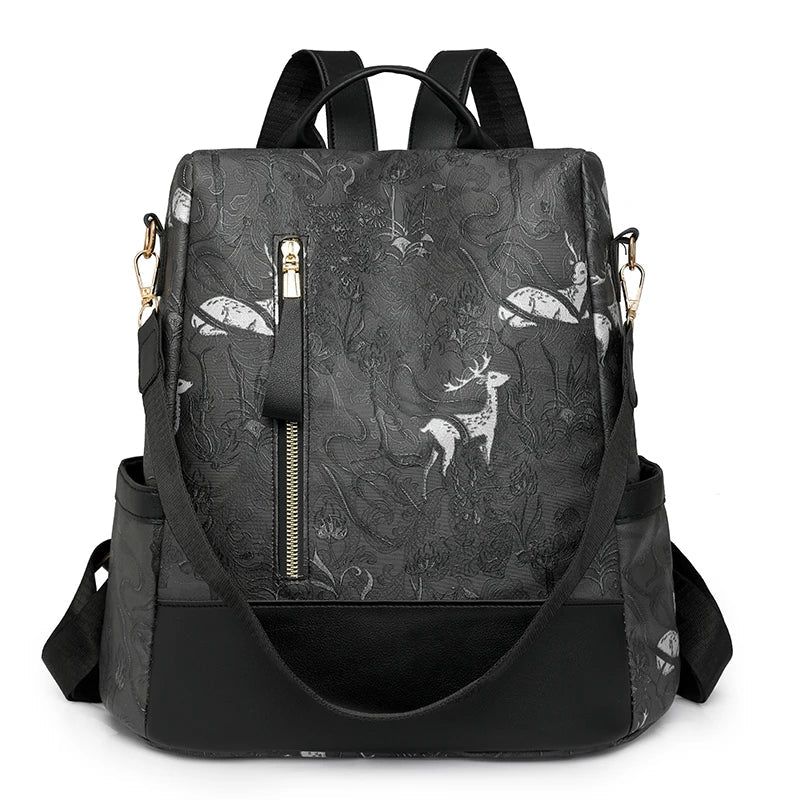 sac à dos tendance avec zip à l'arrière