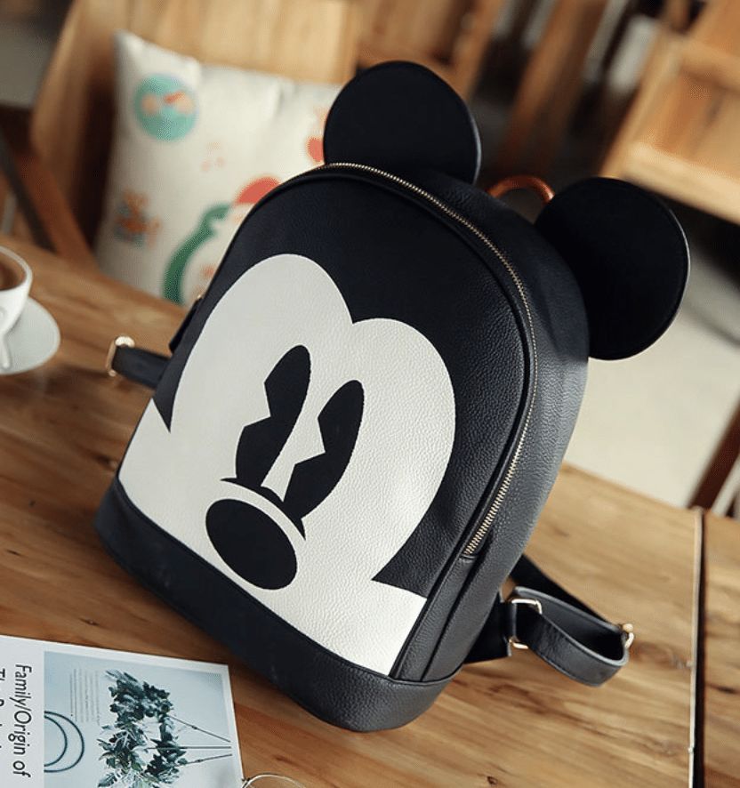 sac à dos tendance simili cuir noir et blanc