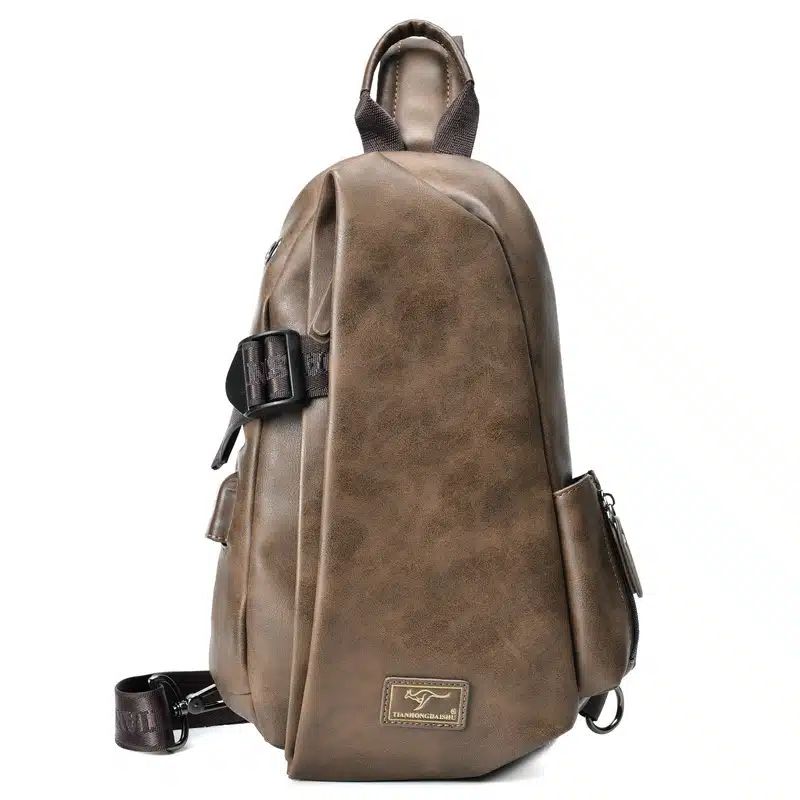 sac à dos vintage homme avec chargeur USB intégré