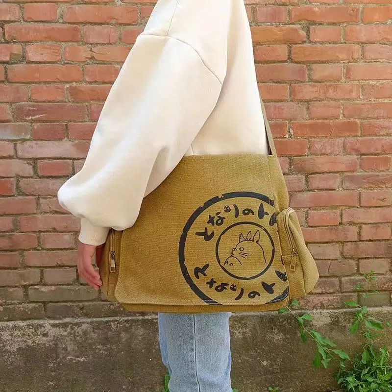 sac à main en bandoulière en toile pour femmes