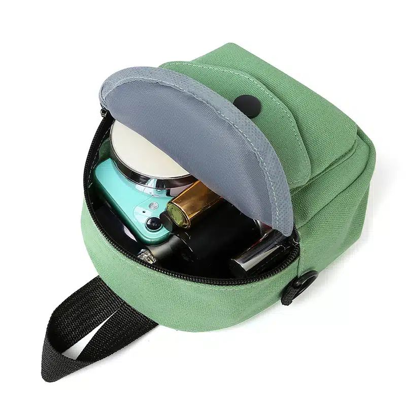 sac à main en toile vert pour femme