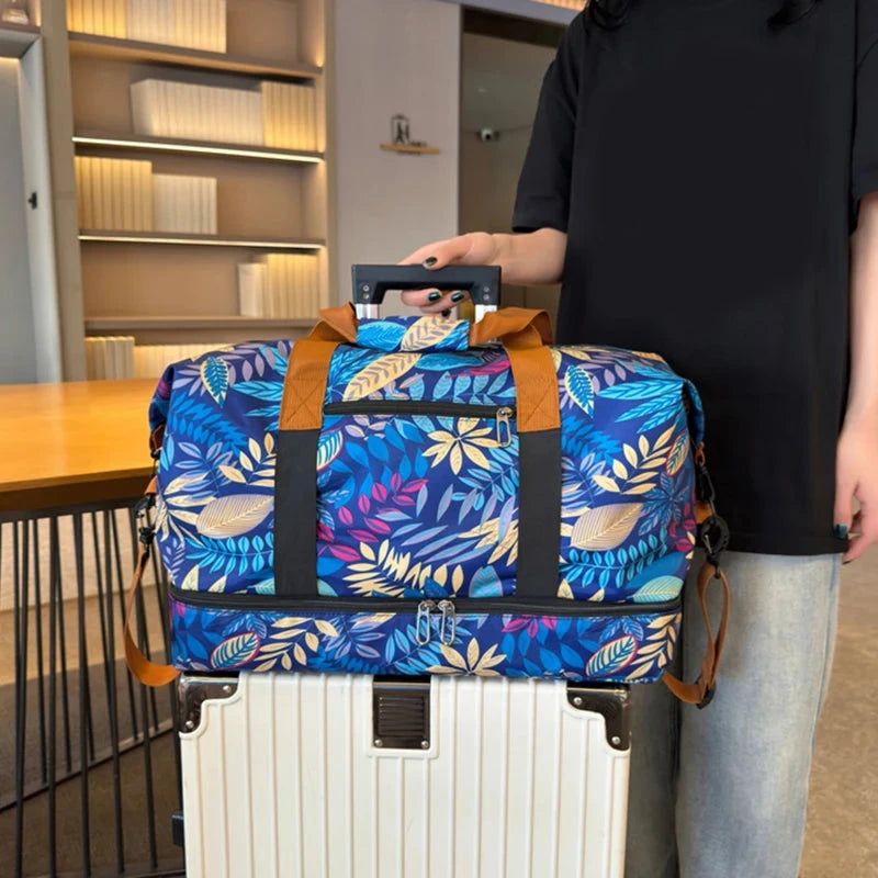 sac à main fleuri de voyage