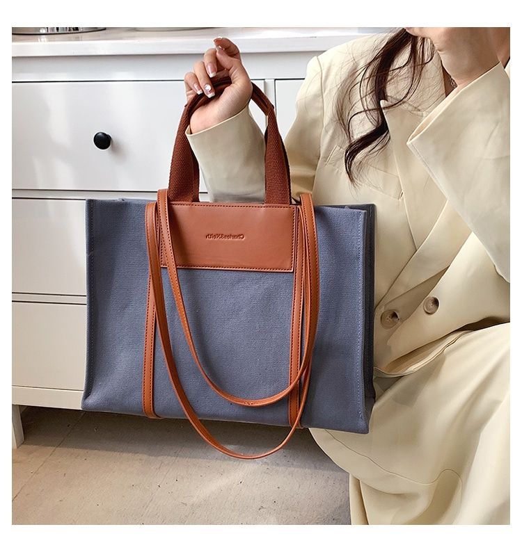sac à main pour femmes en toile bleue