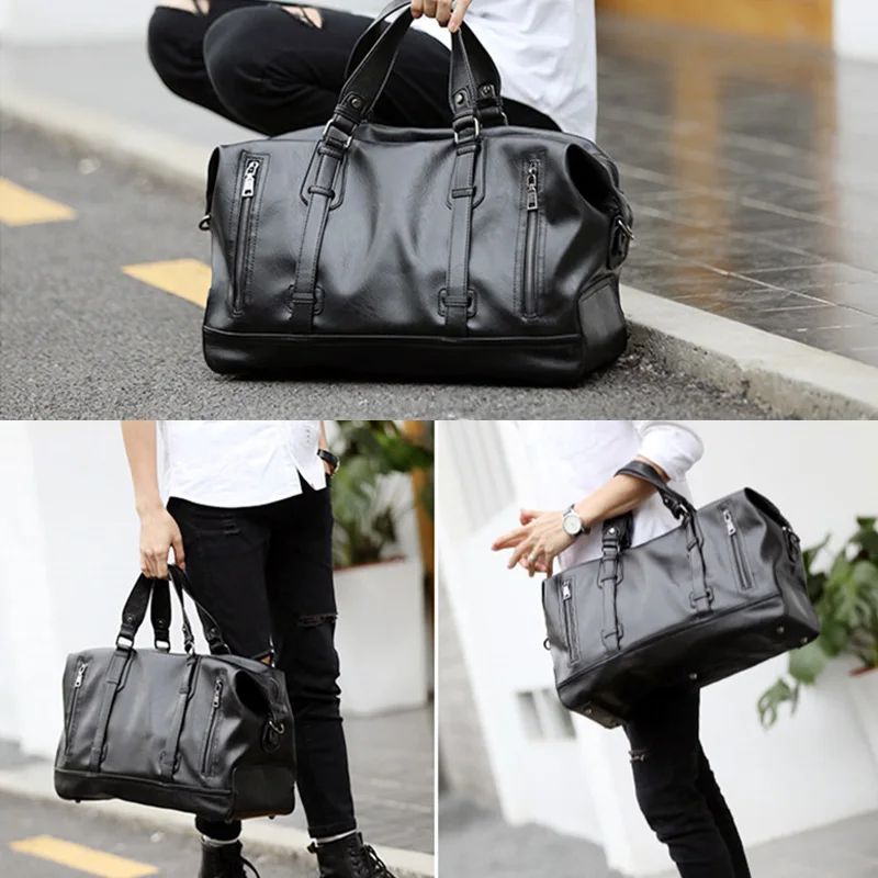 sac à main simili cuir noir élégant