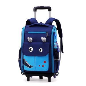sac à roulettes dinosaure cartable garçon