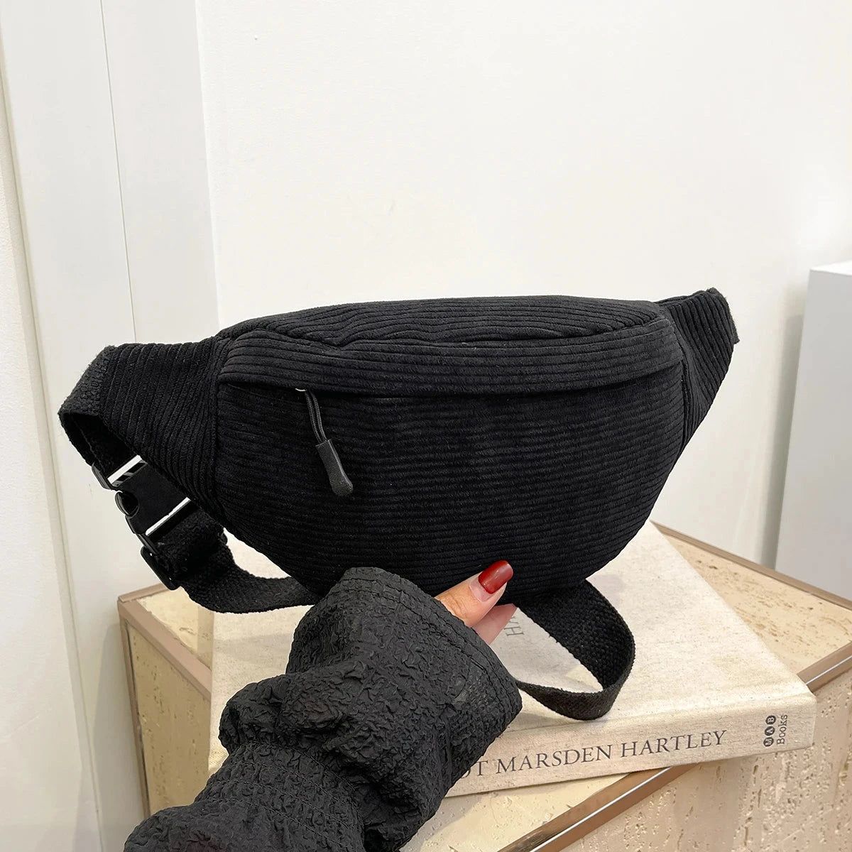 sac banane tendance femme en velours